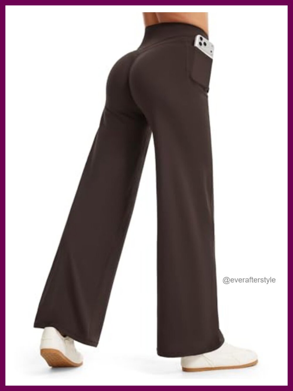 High Waisted Wide Leg Yoga Pants Butt Lifting Scrunch Workout Leggings